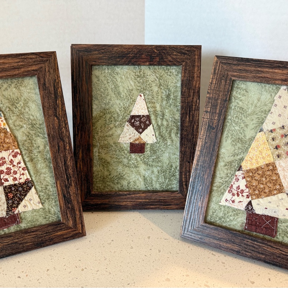 Rustic Patchwork Tree‎ Framed Art Set - Picture 4 of 11
